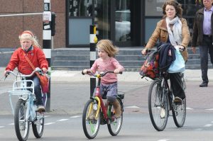 fietsen naar school